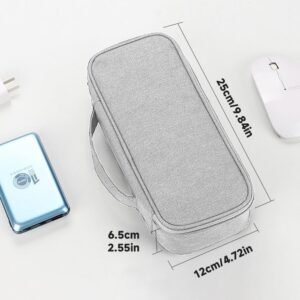 Alternative view of Teskyer Pochette Travel Tech - Organiseur de câble portable - Accessoires électroniques - Étui de voyage pour chargeur de câble, écouteurs, batterie externe, disque dur, gris clair, 25 x 12 x 6.5 cm