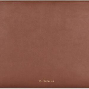 Comfyable Housse Compatible avec MacBook Air 13 Pouces M4 2025 M3 2024-2018, MacBook Pro 13 M2 M1 2022-2016, Sac en Cuir PU Étanche pour Ordinateur Mac, Marron