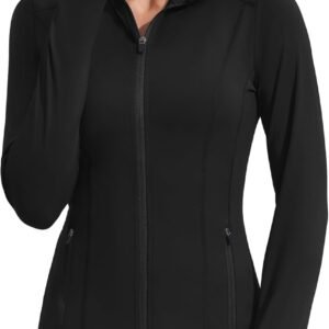 PINSPARK Veste De Course Pour Femme Veste De Sport à Manches Longues Veste D'entraînement Respirante