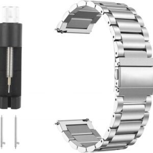 Bracelet de Montre Métal 20mm Remplacement Bracelets de Montre en Acier Inoxydable,Bracelets de Montres Remplacement à Dégagement Rapide pour Homme et Femme Montre Bracelet en Acier Inoxydable