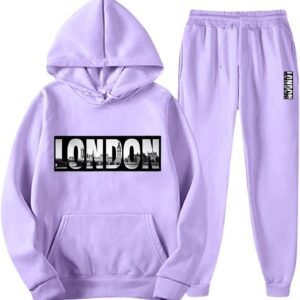 Alternative view of Generisch Survêtement pour homme - Survêtement de loisirs - Survêtement de sport - Sweat à capuche de style urbain avec imprimé lettres - Pull décontracté avec pantalon de jogging assorti pour le