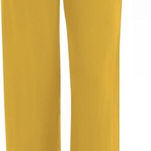 Alternative view of EXCHIC Femmes Solide Ample Jambe Droite Palazzo Pantalon Taille Haute Extensible Décontractés Pantalon avec Poches