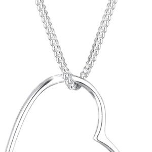 Elli Collier Femme Pendentif Coeur Filigrane en Argent Sterling 925