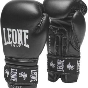 LEONE 1947 Embajador Gants de Boxe Mixte, Noir, 10 Oz