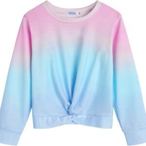 ArshinerFilles Sweatshirt Tie-Dye Pulls Col Rond Sport Mode Vêtements Enfants Léger Manches Longues Sweat pour Filles