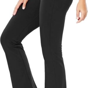 baleaf Pantalon Yoga Femmes Bootcut Long Pantalon Femme Fluide Taille Haute Contrôle du Ventre Sport Fitness Gym