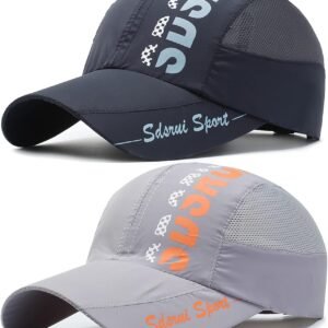 1 Pièces Casquette de Baseball Homme, Sport Outdoor Chapeau de Baseball Unisexe, Séchage Rapide Chapeau de Soleil Lègére Respirant for Sport Hip Pop Golf