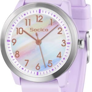 SOCICO Montre Analogique pour Enfant Garçon Fille, 5ATM/50M Étanche Facile à Lire Quartz Minimaliste Montre pour Enfants de 8 à 18 Ans