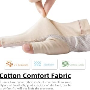 Alternative view of Femmes Protection Solaire Gants D'été Coton Respirant Gants Tactiles Élastique Anti-UV Cyclisme Gants Moufles Mitaines pour Sport Fitness Golf Course Travail Pêche Randonnée pour Homme et Femme