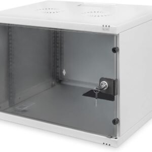 DIGITUS Armoire réseau - rack 19 pouces 7 UH - non monté - montage mural - profondeur 400 mm - capacité de charge 60 kg - porte vitrée - série SOHO - gris