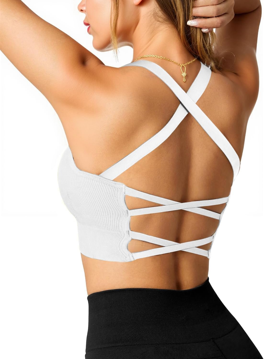 Brassiere Sport Femme sans Armature Soutiens-Gorge de Sport Femme Grande Taille Brassière Femme Maintien Fort avec Coussinets Amovibles pour Yoga Fitness Running S-XL