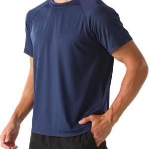 HYCOPROT Tee Shirt Sport Homme T-Shirt Manches Séchage Rapide Respirant Baselayer Haut Running Fitness Gym