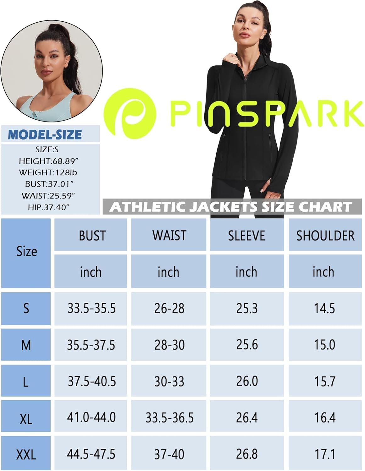 PINSPARK Veste De Course Pour Femme Veste De Sport à Manches Longues Veste D'entraînement Respirante – Image 6