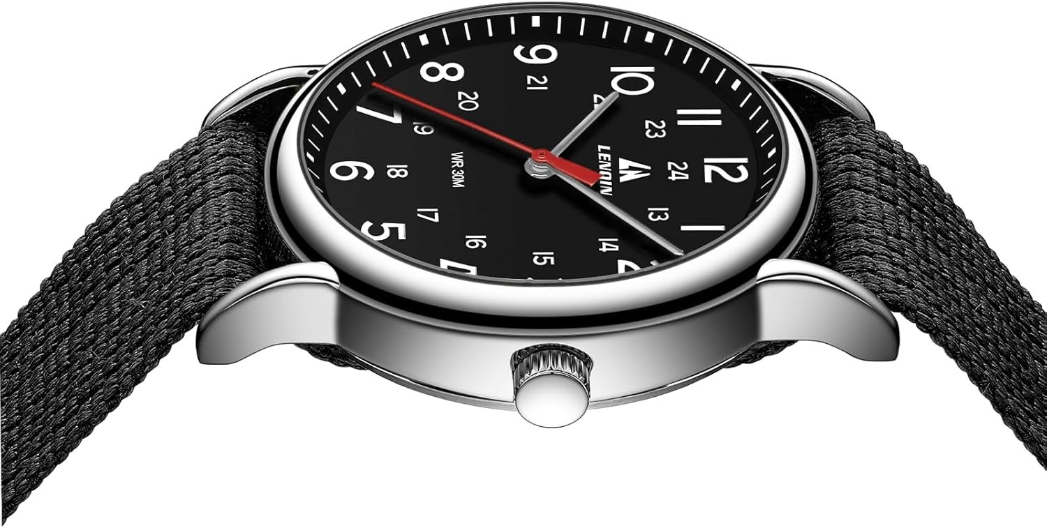 LN LENQIN Montre Homme Montres Militaires Montres analogiques à Quartz Montres de l'armée Montres-Bracelets étanches pour Hommes Montre de Sport avec Bracelet en Nylon – Image 5