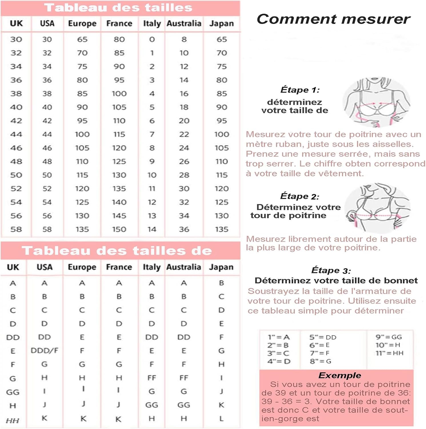 Lot de 3 Soutien Gorge Femme Dentelle Brassiere sans Couture Gainant Soutien Gorgé de Sport pour Brassière Dos Nu Grande Taille Lingerie Confortable au Quotidien – Image 6