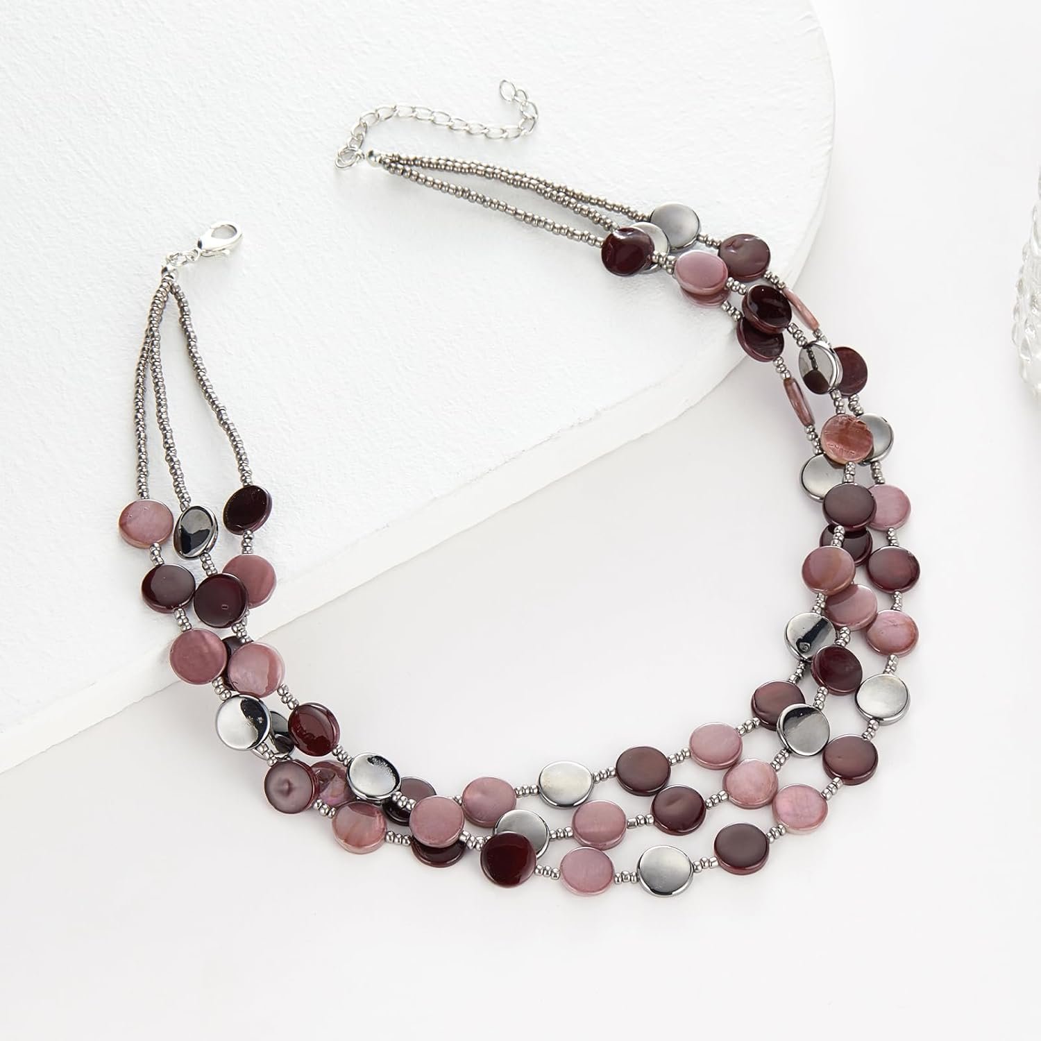 FULU AUTUMN Collier de Perles en Coquillage Turquoise pour Femmes Collier à Pendentif en Couches Bohémien D'été Costumes de Plage Bijoux pour Femmes – Image 6