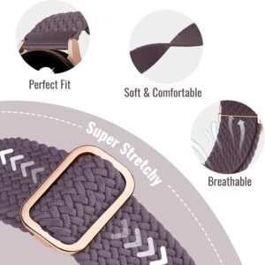 Alternative view of 20mm Nylon Tressé Bracelet Compatible avec Samsung Bracelet Galaxy Watch 7 6 5 4 40mm 44mm/Galaxy Watch5 Pro/Watch 4&6 Classic/Active 2 40mm 44mm/Watch3 41mm/Gear Sport/Gear S2 Classic