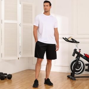 Alternative view of Lot de 5 Shorts Sport Homme, Shorts de Sport avec Poches et Taille Élastique, Séchage Rapide, pour la Running Gym Basket-Ball Fitness
