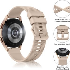 Alternative view of Wanme 3 Pièces 20mm 22mm Bracelet de Montre en Silicone, Souple Bracelet de Replacement en Dégagement Rapide avec Boucle en Même Couleur Homme Femme 20mm 22mm