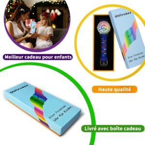 Alternative view of Montre Enfant, 12 et 24 Heures Mouvement à Quartz Montre pour Enfants Fille Garçon, Cadeau Fille Garçon 4 5 6 7 8 Ans