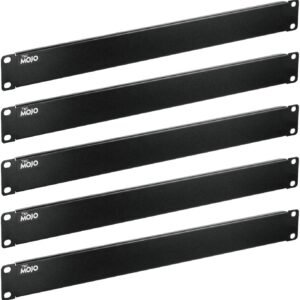 Tecmojo Panneau vierge 1U, plaque de montage en rack pour rack de serveur de 48,3 cm, rack réseau, boîtiers et armoires, noir (lot de 5)