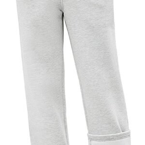 Pantalon Jogging Femme Pantalon Polaire Hiver Automne Chaud de Sport Sportswear Coton Taille Haute avec Cordon de Serrage Décontracté Sweatpants Yoga avec 2 Poches