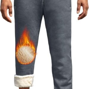Pantalon Polaire Homme Bas Jogging Hiver Chaud Pantalon de Survetement Thermique Pantalon Coton Sport Pantalon d'intérieur Epais pour Homme