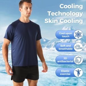 Alternative view of HYCOPROT Tee Shirt Sport Homme T-Shirt Manches Séchage Rapide Respirant Baselayer Haut Running Fitness Gym