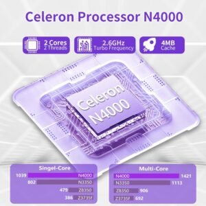 Alternative view of Ordinateur Portable 15.6 Pouces, PC Portable Win 11 8Go LPDDR4 256Go SSD, Celeron N4000 Processeur, Laptop fin et léger avec écran FHD pivotant à 180° Mini-HDMI 2*USB3.0 WiFi5 BT4.2 SSD Développer 1To