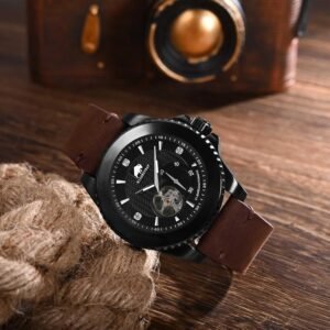 Alternative view of BISONSTRAP Bracelet de Montre en Cuir Vieilli, Bracelets de Rechange pour Hommes, Dégagement Rapide, Largeur de Bande 18mm 20mm 22mm