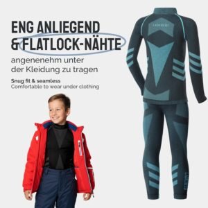 Alternative view of Ladeheid sous-vêtements Thermiques Ensemble Shirt Manches Longues Caleçon Long Unisexe Enfant LAGI009