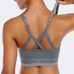 Alternative view of ANGOOL Brassiere Sport Femme Maintien Fort Elastique Amovibles Coussinets Fitness Yoga Soutien Gorge Sport