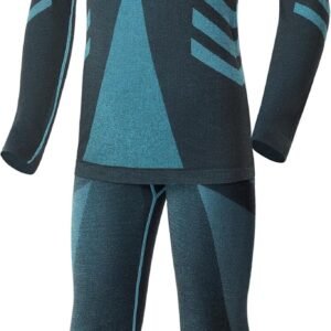 Ladeheid sous-vêtements Thermiques Ensemble Shirt Manches Longues Caleçon Long Unisexe Enfant LAGI009