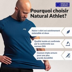 Alternative view of Slim-Fit Fitness Tshirt pour Hommes - T-Shirt de Gym Long à Séchage Rapide - Musculation, Entraînement en Force et Sport