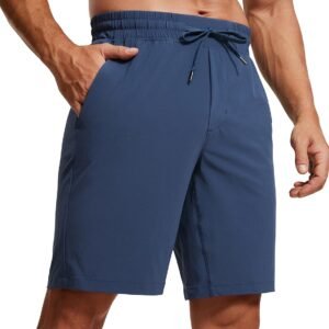 CRZ YOGA Short de Sport Athlétique à Séchage Rapide pour Hommes avec Poches - 23 cm