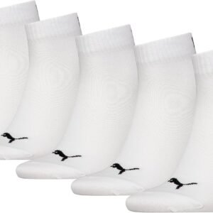 Puma Quarter Chaussettes, Blanc, 35/38 (Lot de 5) Unisexe