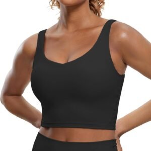 CRZ YOGA Butterluxe Femmes Sports Soutien-Gorge - Entraînement Palangre Débardeur avec Soutien-Gorge Intégré