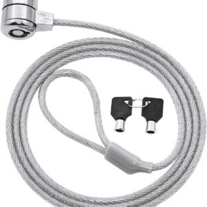 YACSEJAO Verrouillage de sécurité pour ordinateur portable ou ordinateur portable - Verrouillage de sécurité pour bureau ou collègue - 1,8 m