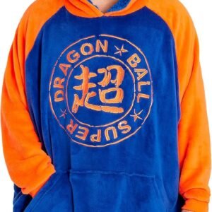 Dragon Ball Z Pull Plaid Homme - Sweat Oversize en Polaire