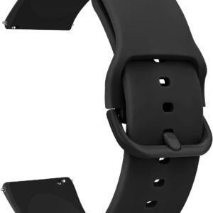 Bracelets de Montres Silicone 20mm 22mm, Remplacement Dégagement Rapide pour Femme Homme 20mm 22mm