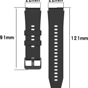 Alternative view of Bracelet de rechange en silicone pour Huawei Watch GT2 46 mm, compatible avec Huawei Watch GT3/GT3 Pro/GT2 Pro, 22 mm