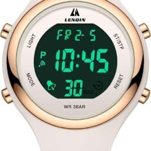 Alternative view of LN LENQIN Montre Femme Montre Le chronomètre pour Femmes 30m Montres de Poignet Militaire imperméables avec rétroéclairage/Alarme/minuterie/Date