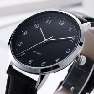 Alternative view of NUOVO Montre classique pour homme avec bracelet en cuir - Montre à quartz classique moderne - Facile à lire - Pour homme d'affaires et décontracté - Minimaliste