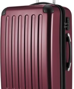 HAUPTSTADTKOFFER® "Alex – Valise Rigide - Brillante (74 litres, Bordeaux)