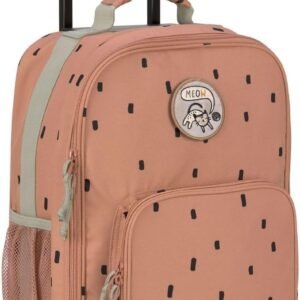 LÄSSIG Valise pour enfants Trolley Valise de voyage avec barre télescopique et roulettes Bagage à main/Trolley Happy Prints caramel