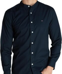 Tommy Hilfiger Chemise Homme Flex Poplin Solid Mao Regular Fit