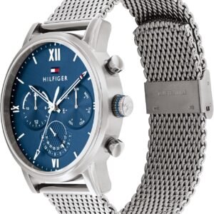 Alternative view of Tommy Hilfiger Montre Analogique Multifunction à Quartz pour Homme avec Bracelet Milanais ou Link en Acier Inoxydable