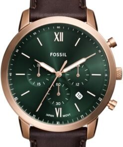 Fossil Montre Neutra pour Homme, Mouvement chronographe à Quartz avec Bracelet en Cuir