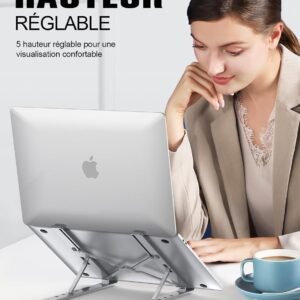 Alternative view of Babacom Support Ordinateur Portable, Support PC Portable à 5 Niveaux Réglables, Refroidisseur en Aluminium Ventilé Compatible avec MacBook, Lenovo, Autres Laptops Tablettes Moniteurs 10” - 15.6”