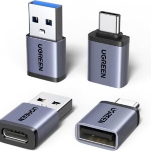 UGREEN Adaptateur USB C vers USB A OTG 10Gbps Lot de 4 Adaptateur Type A vers Type C Charge Rapide Data Sync Compatible avec iPhone 16 15 Plus Pro Max MacBook Air iPad Galaxy S25